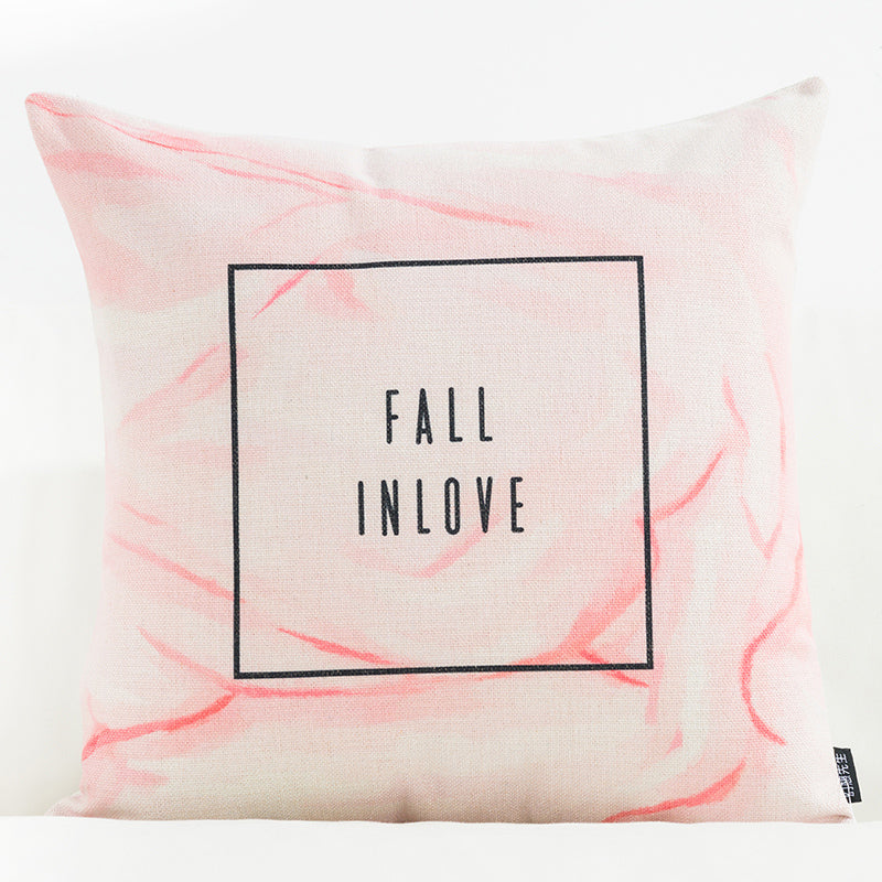 Nordic Office Cotton and Linen Pillowcase