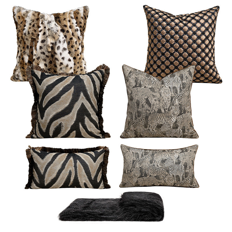 Sample-room Set Of Modern Luxury Sofa Throw Pillows