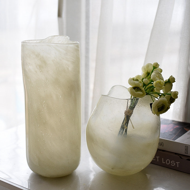 Handmade Glass Vase Ornament For Living Room Flower Arrangements