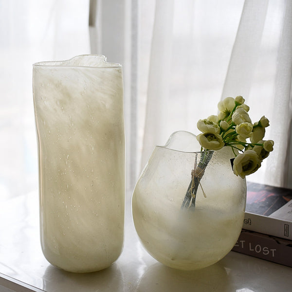 Handmade Glass Vase Ornament For Living Room Flower Arrangements