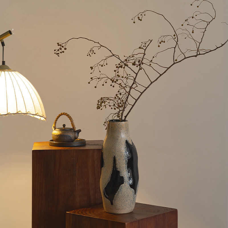 Wabi-sabi-style Glass Vase Ornament For Living Room Flower Arrangements