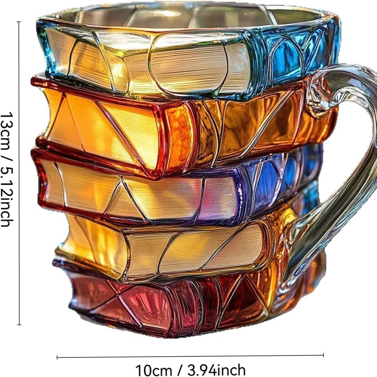 Painted Books Unique Stacked Coffee Cup