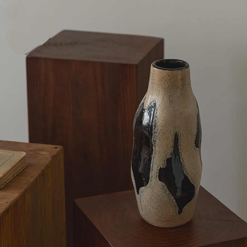 Wabi-sabi-style Glass Vase Ornament For Living Room Flower Arrangements