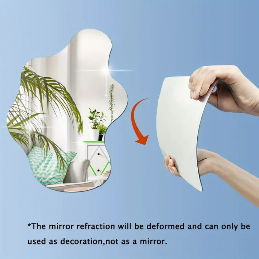 Cloud-shaped Mirror Acrylic Wall Background Decoration