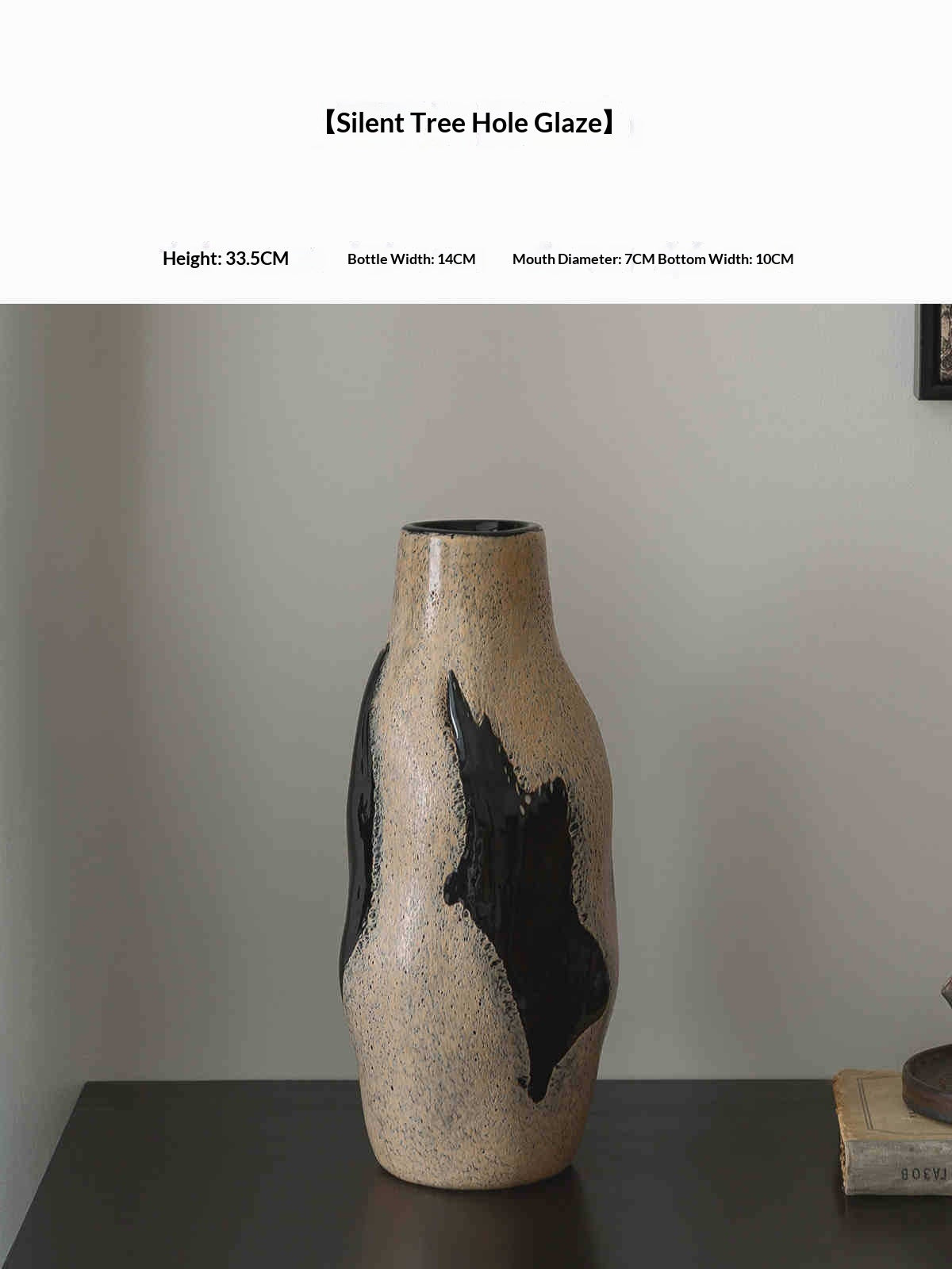 Wabi-sabi-style Glass Vase Ornament For Living Room Flower Arrangements