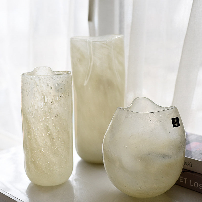 Handmade Glass Vase Ornament For Living Room Flower Arrangements