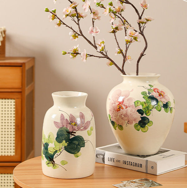 Chinese Ceramic Vase For Living Room Flower Arrangements And Decor