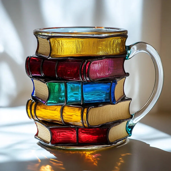 Painted Books Unique Stacked Coffee Cup