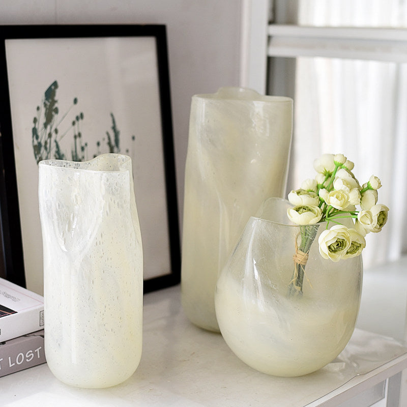 Handmade Glass Vase Ornament For Living Room Flower Arrangements